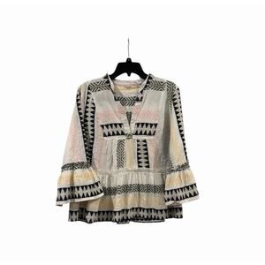 Mi Ami For Francesca’s Women’s Geometric Flowy Blouse Boho Size XL